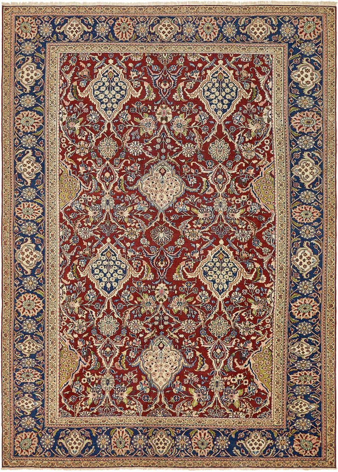 Detail image of 9' 2 x 12' 9 Hand Knotted Sarough Persian Wool Rug