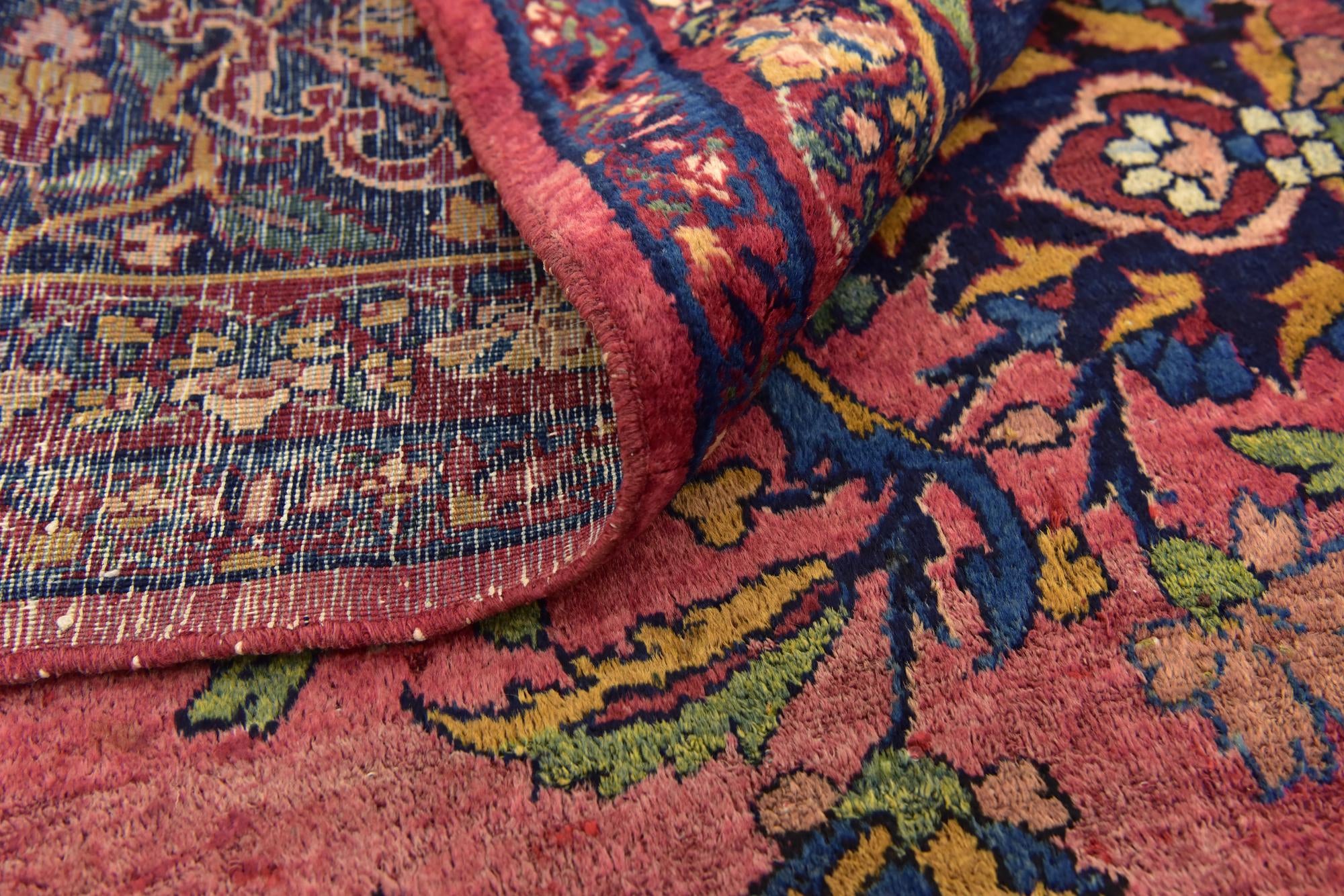 8' 8 x 12' 9 Hand Knotted Sarough Persian Wool Rug