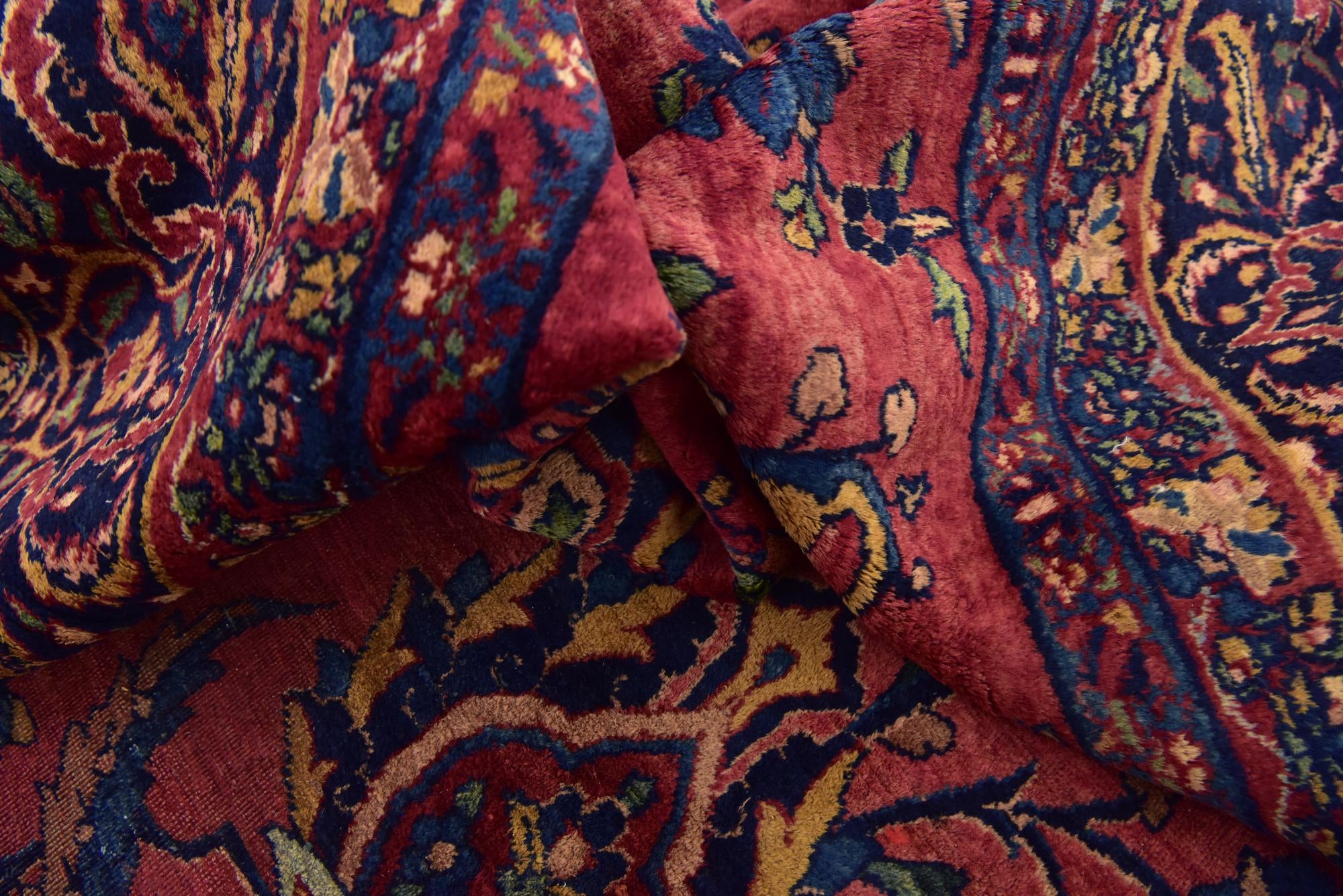 8' 8 x 12' 9 Hand Knotted Sarough Persian Wool Rug