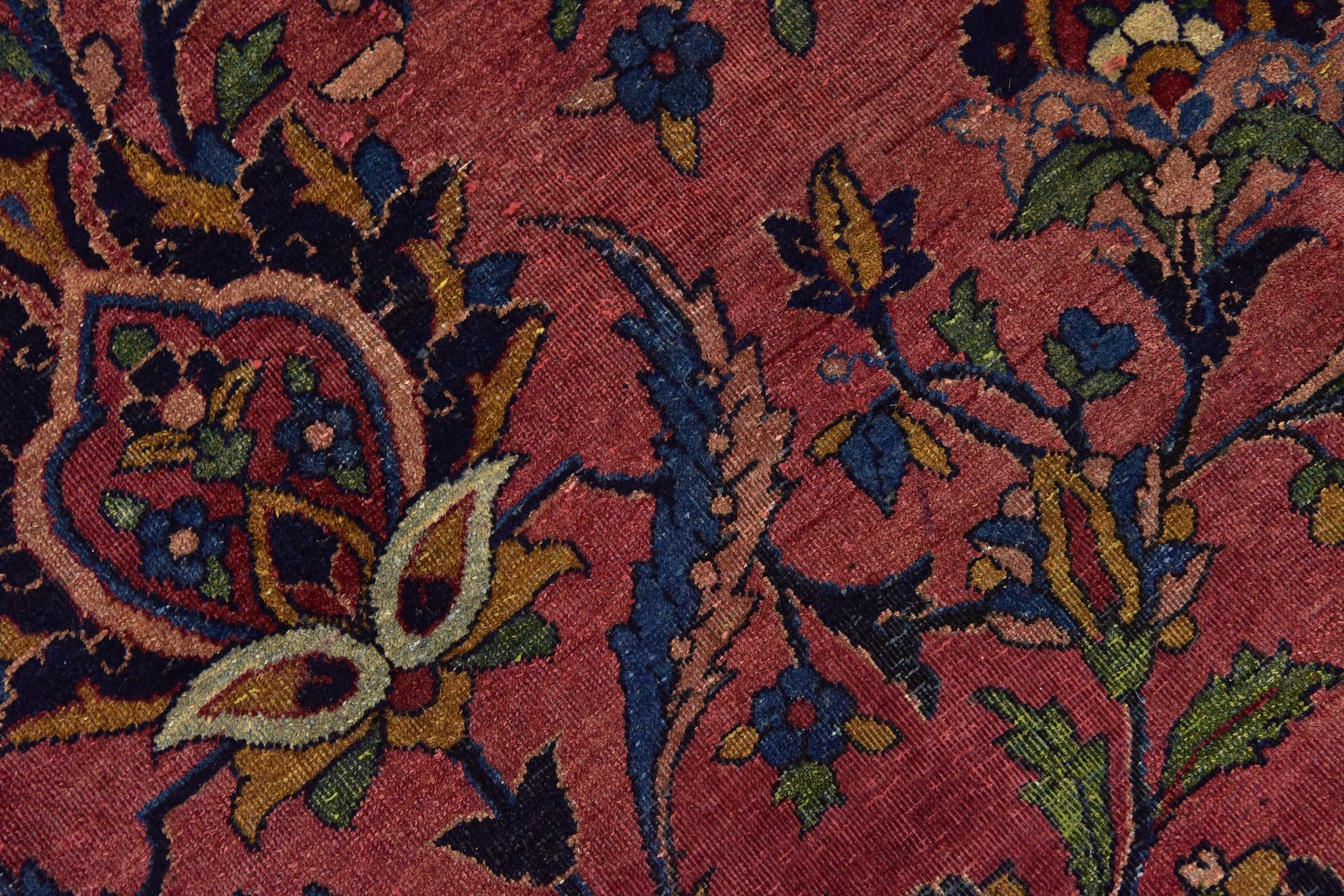 8' 8 x 12' 9 Hand Knotted Sarough Persian Wool Rug