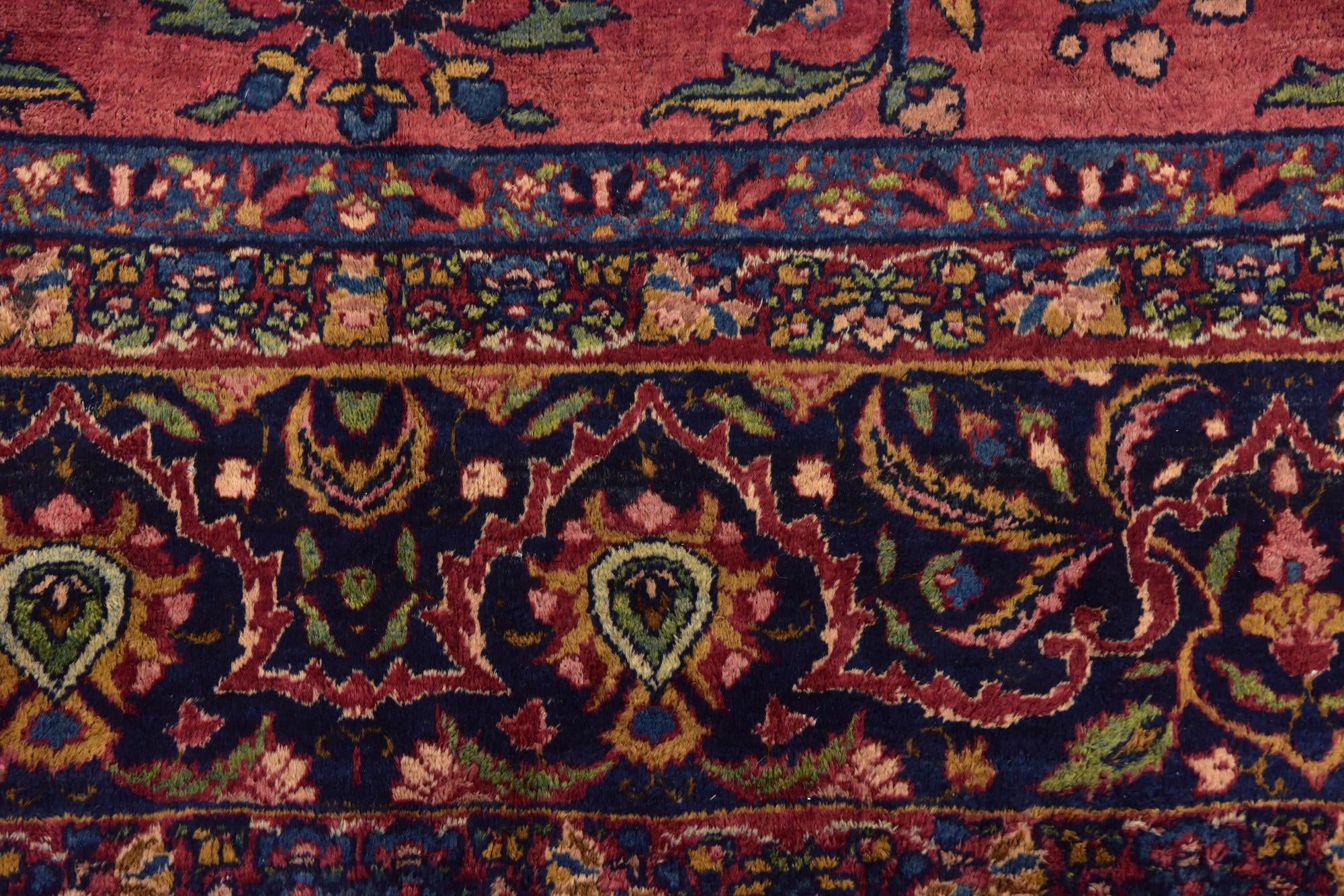 8' 8 x 12' 9 Hand Knotted Sarough Persian Wool Rug