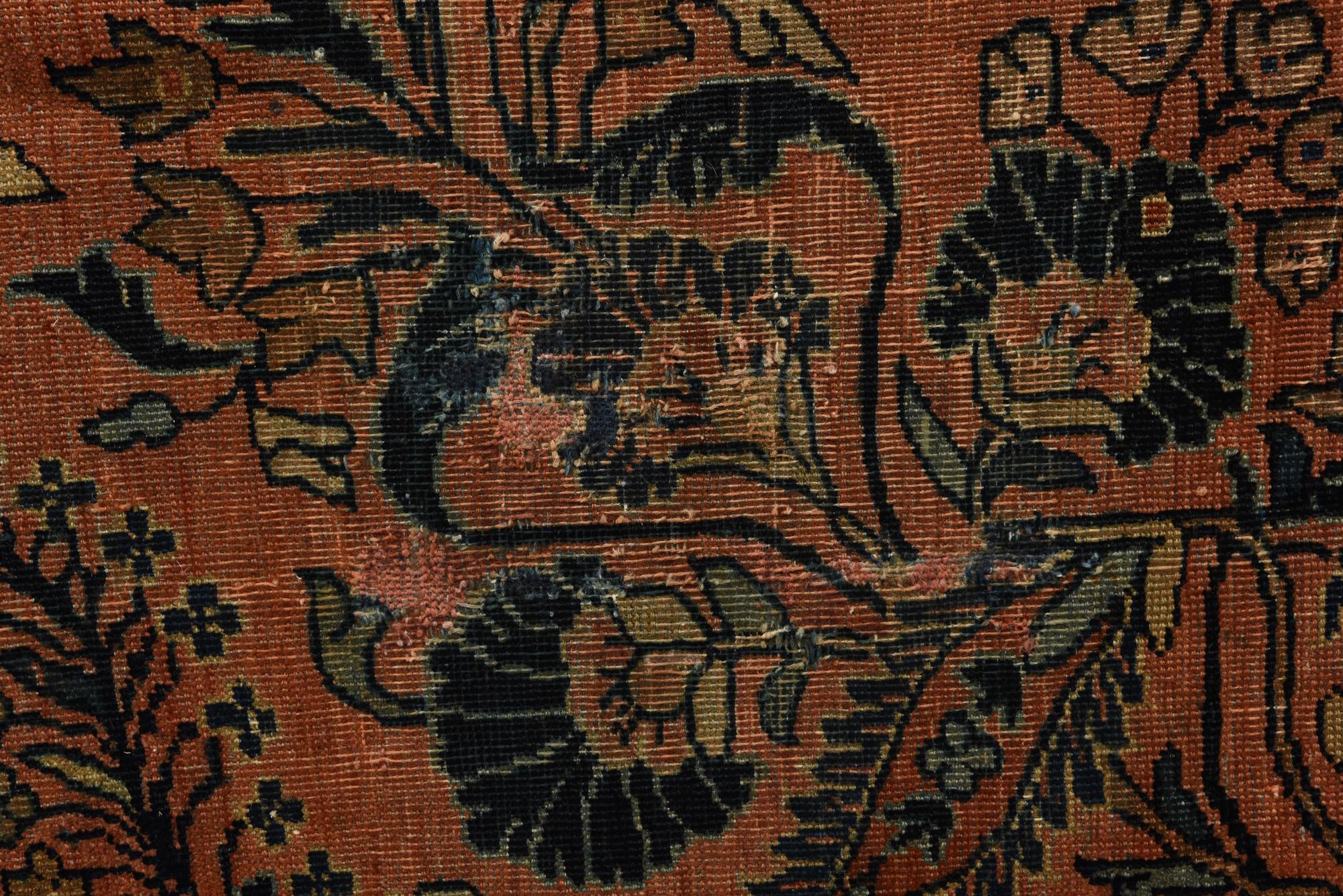 9' 4 x 12' Hand Knotted Sarough Persian Wool Rug