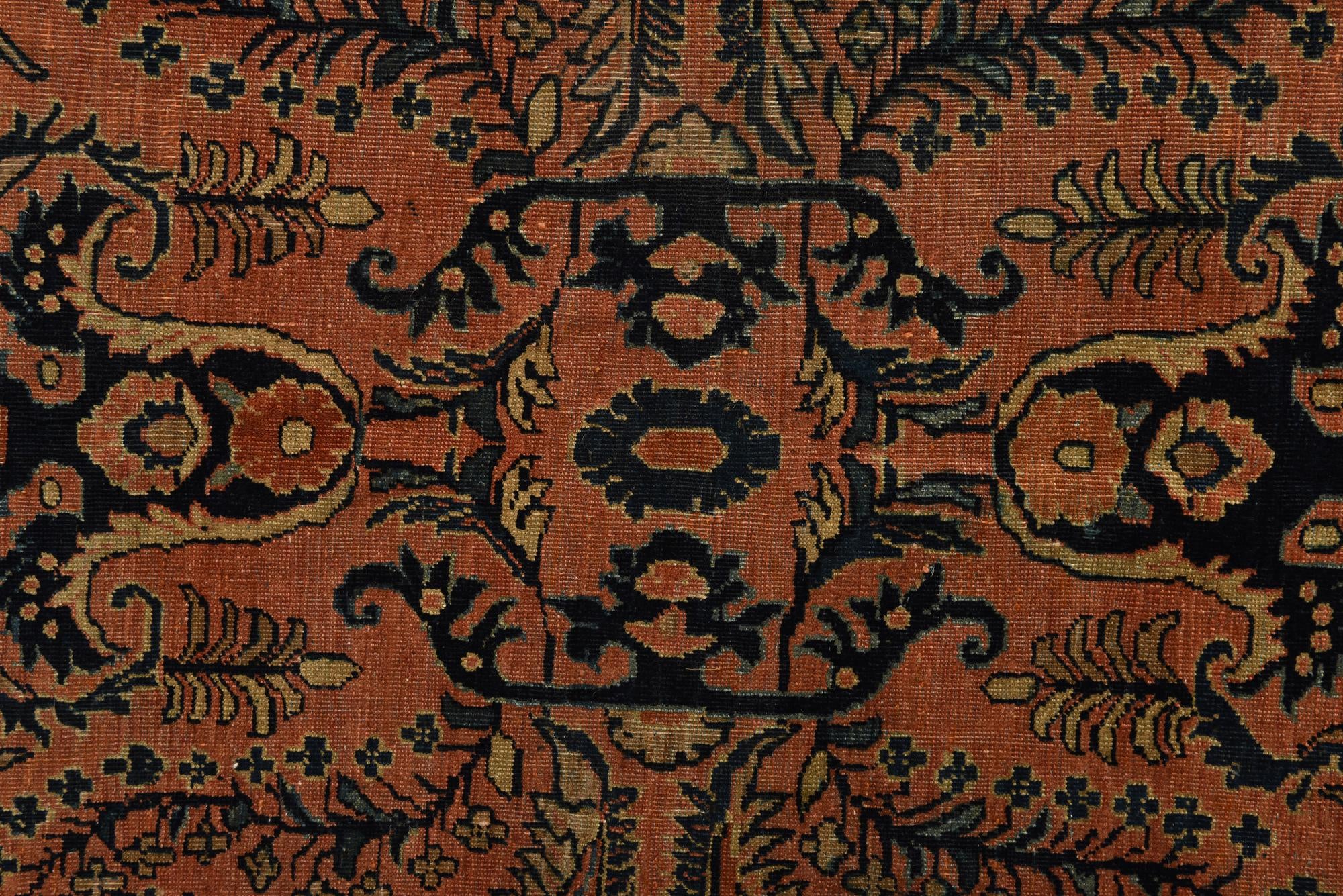 9' 4 x 12' Hand Knotted Sarough Persian Wool Rug