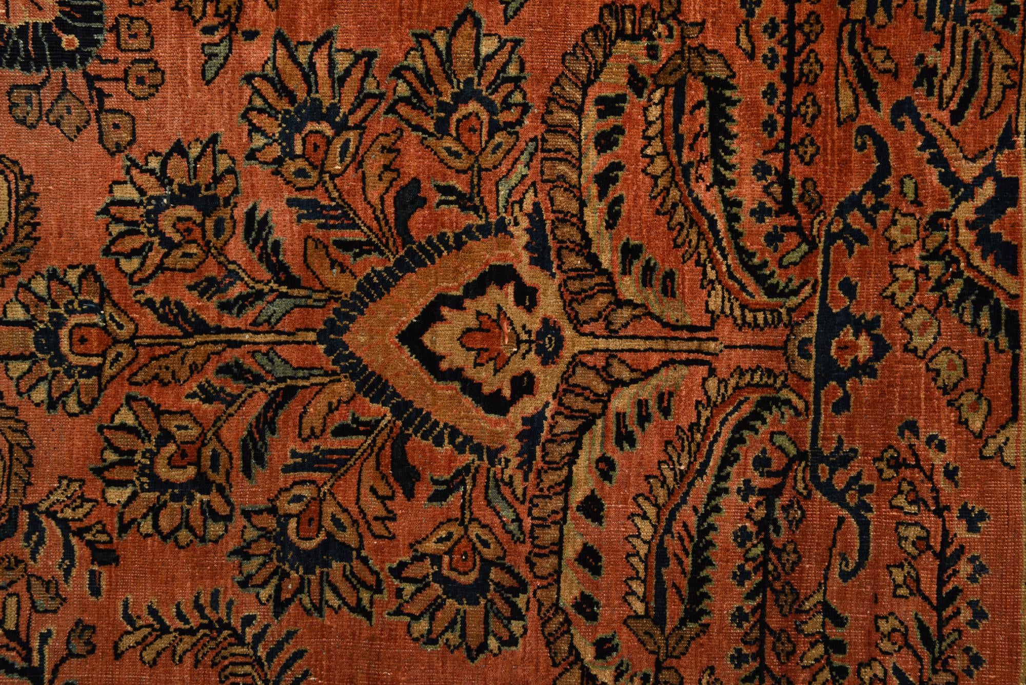 9' 4 x 12' Hand Knotted Sarough Persian Wool Rug