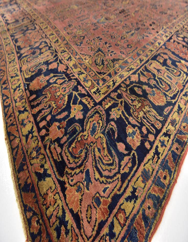 Detail image of 8' 10 x 12'  Hand Knotted Sarough Persian Wool Rug