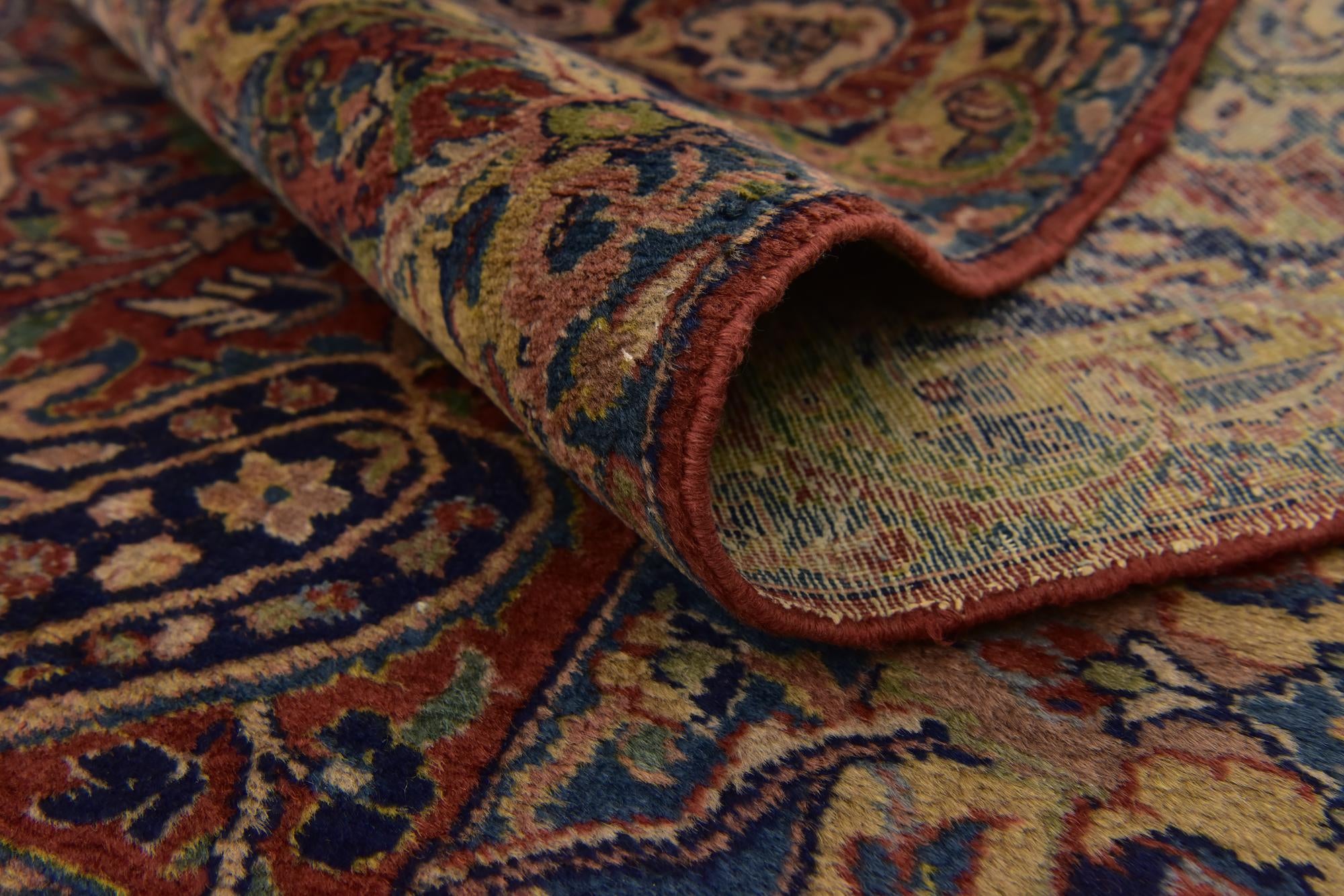 9' 3 x 11' 6 Hand Knotted Sarough Persian Wool Rug