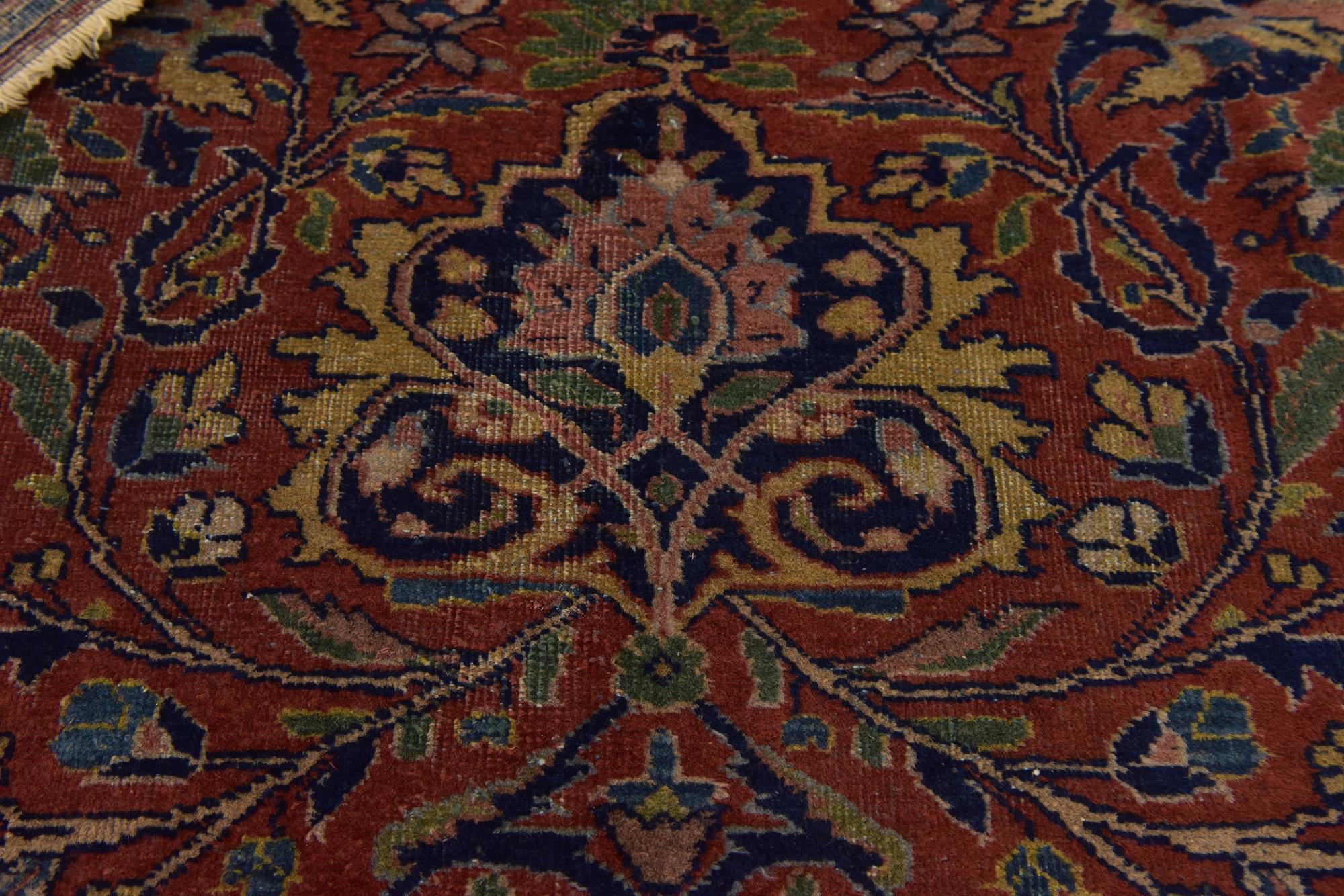 9' 3 x 11' 6 Hand Knotted Sarough Persian Wool Rug