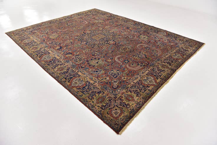 Detail image of 9' 3 x 11' 6 Hand Knotted Sarough Persian Wool Rug