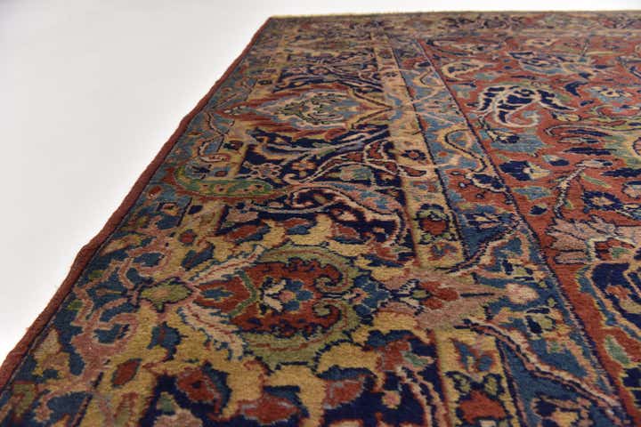 9' 3 x 11' 6 Hand Knotted Sarough Persian Wool Rug