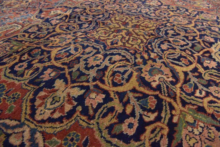 9' 3 x 11' 6 Hand Knotted Sarough Persian Wool Rug