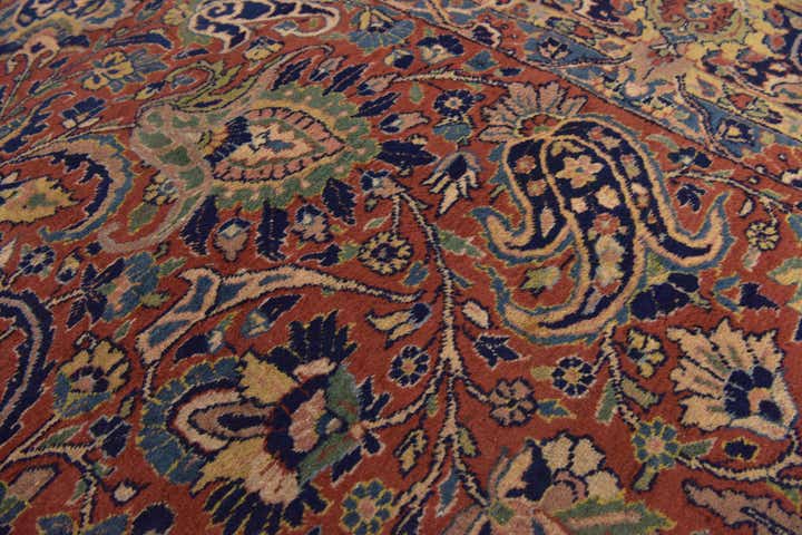9' 3 x 11' 6 Hand Knotted Sarough Persian Wool Rug