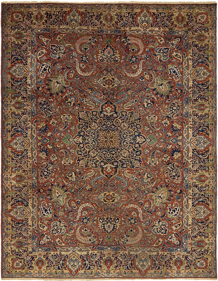 Detail image of 9' 3 x 11' 6 Hand Knotted Sarough Persian Wool Rug