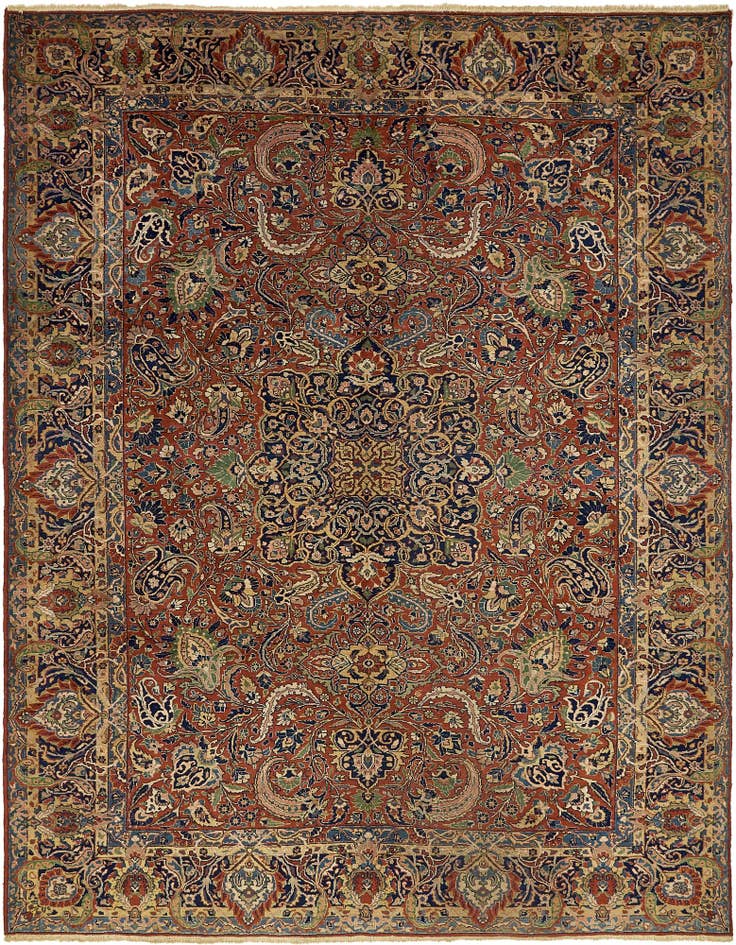 Detail image of 9' 3 x 11' 6 Hand Knotted Sarough Persian Wool Rug