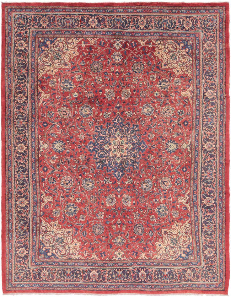 Detail image of 9' 7 x 13' 2 Hand Knotted Sarough Persian Wool Rug