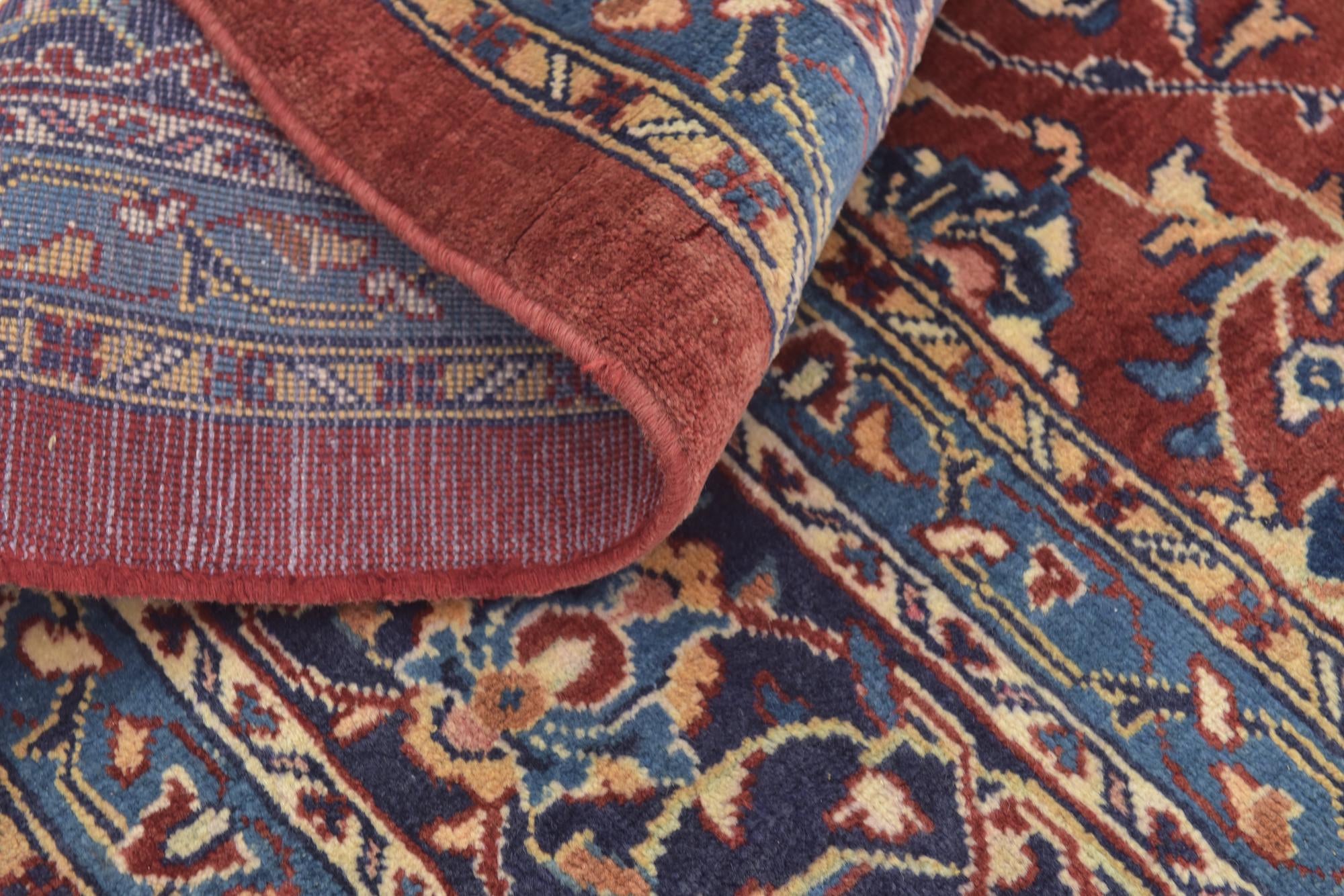 9' 9 x 13' 5 Hand Knotted Sarough Persian Wool Rug