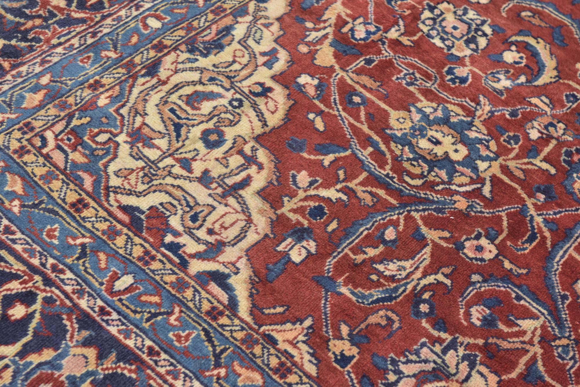 9' 9 x 13' 5 Hand Knotted Sarough Persian Wool Rug