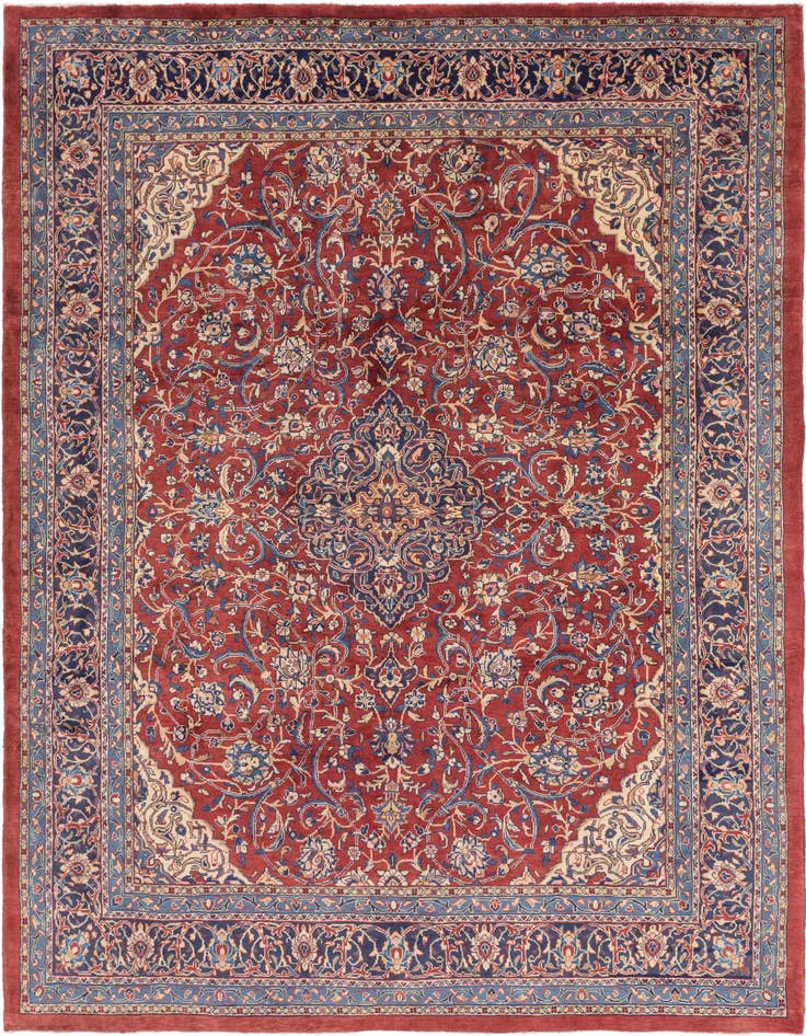 Detail image of 9' 9 x 13' 5 Hand Knotted Sarough Persian Wool Rug