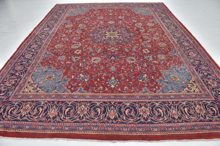 9' 10 x 13' Hand Knotted Sarough Persian Wool Rug