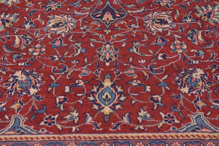 Detail image of 9' 10 x 13' Hand Knotted Sarough Persian Wool Rug