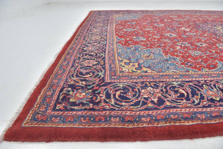 Detail image of 9' 10 x 13' Hand Knotted Sarough Persian Wool Rug