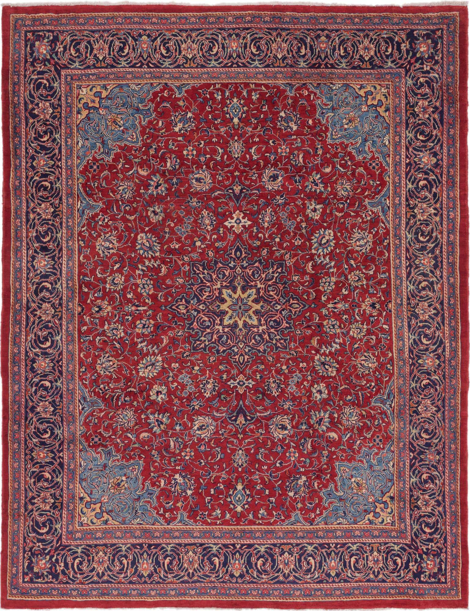 9' 10 x 13' Hand Knotted Sarough Persian Wool Rug