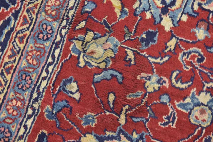 9' 9 x 13' Hand Knotted Sarough Persian Wool Rug