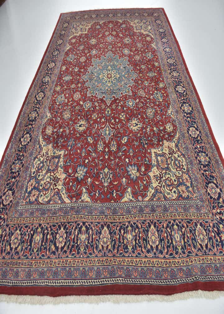 9' 9 x 13' Hand Knotted Sarough Persian Wool Rug