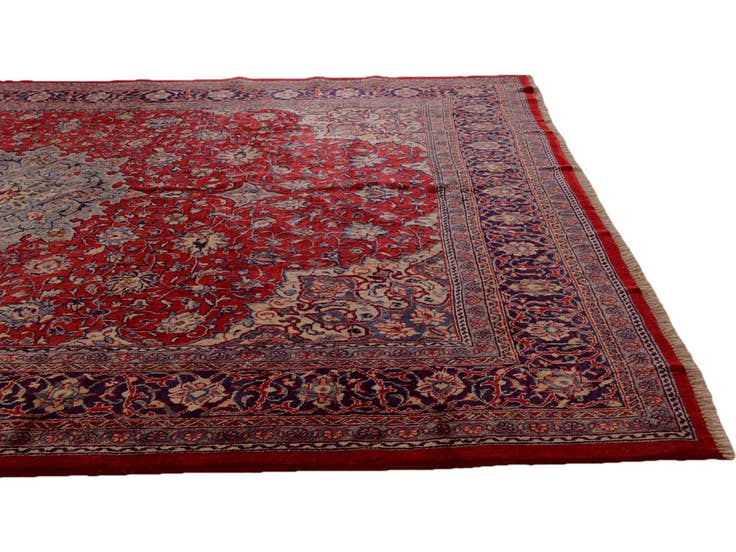 Detail image of 9' 9 x 13' Hand Knotted Sarough Persian Wool Rug