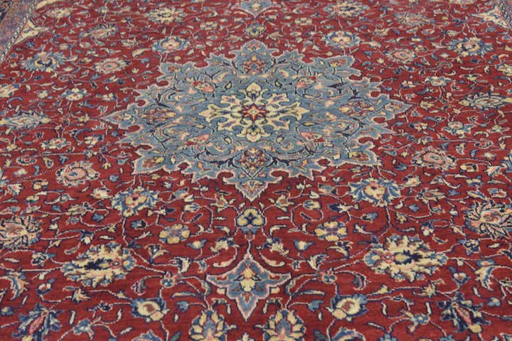 9' 9 x 13' Hand Knotted Sarough Persian Wool Rug