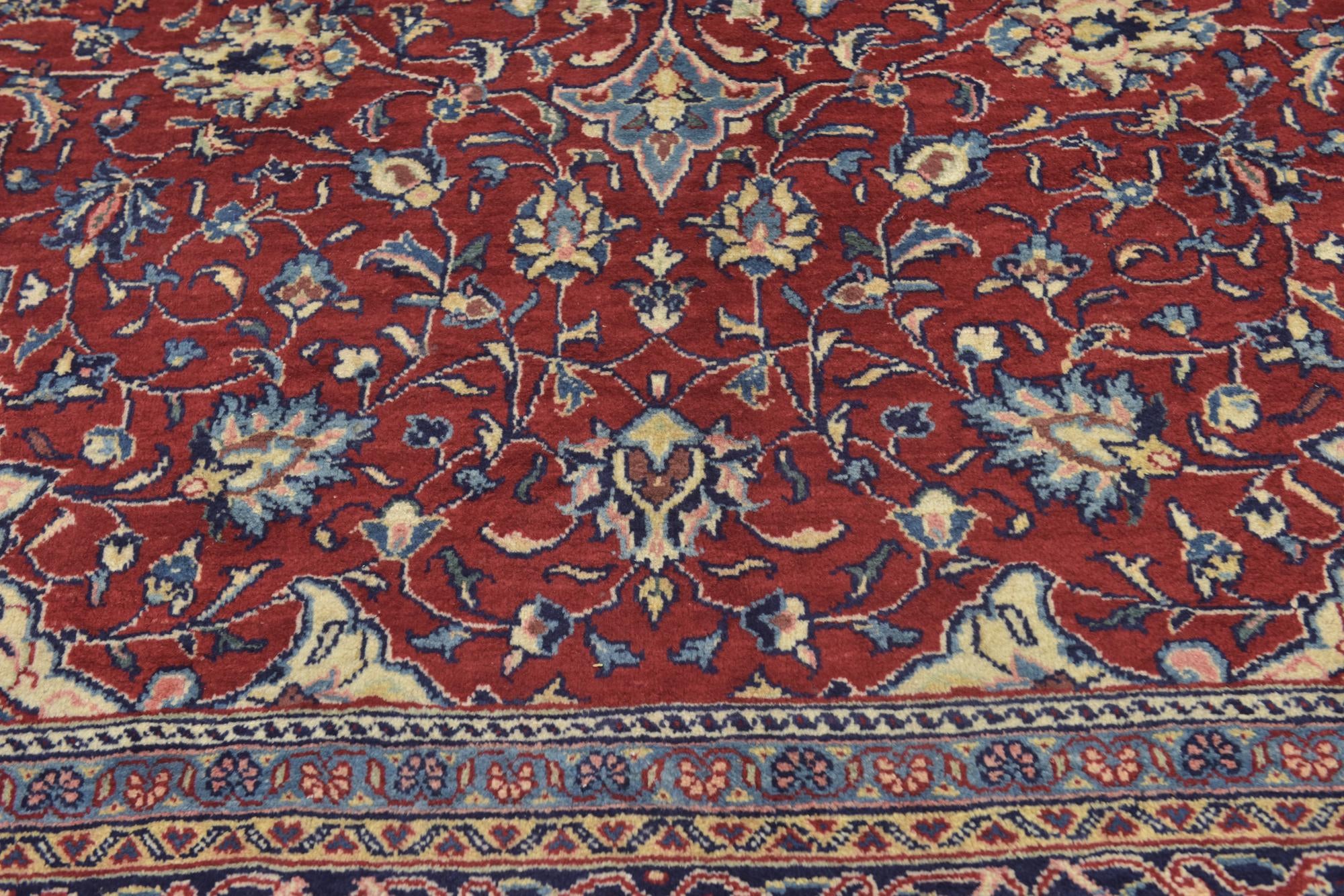 9' 9 x 13' Hand Knotted Sarough Persian Wool Rug