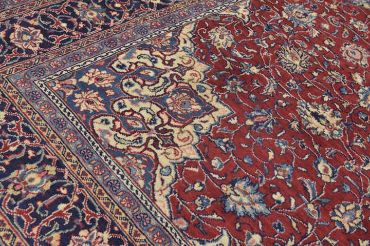 9' 9 x 13' Hand Knotted Sarough Persian Wool Rug