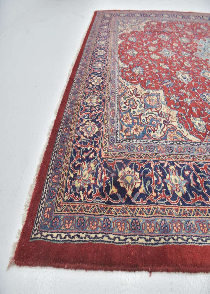 9' 9 x 13' Hand Knotted Sarough Persian Wool Rug