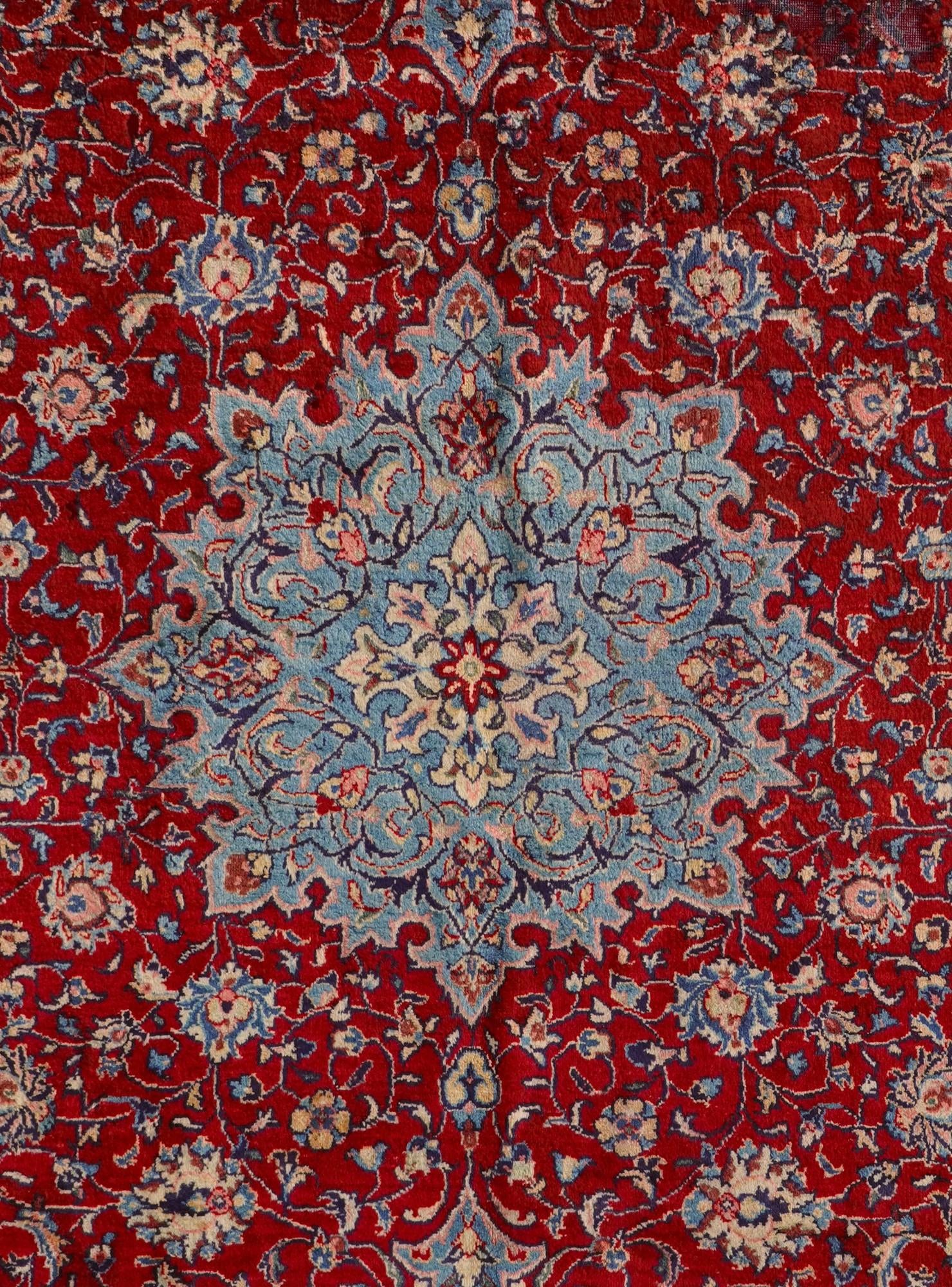 9' 9 x 13' Hand Knotted Sarough Persian Wool Rug