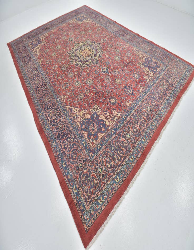Detail image of 9' 8 x 13' 4 Hand Knotted Sarough Persian Wool Rug