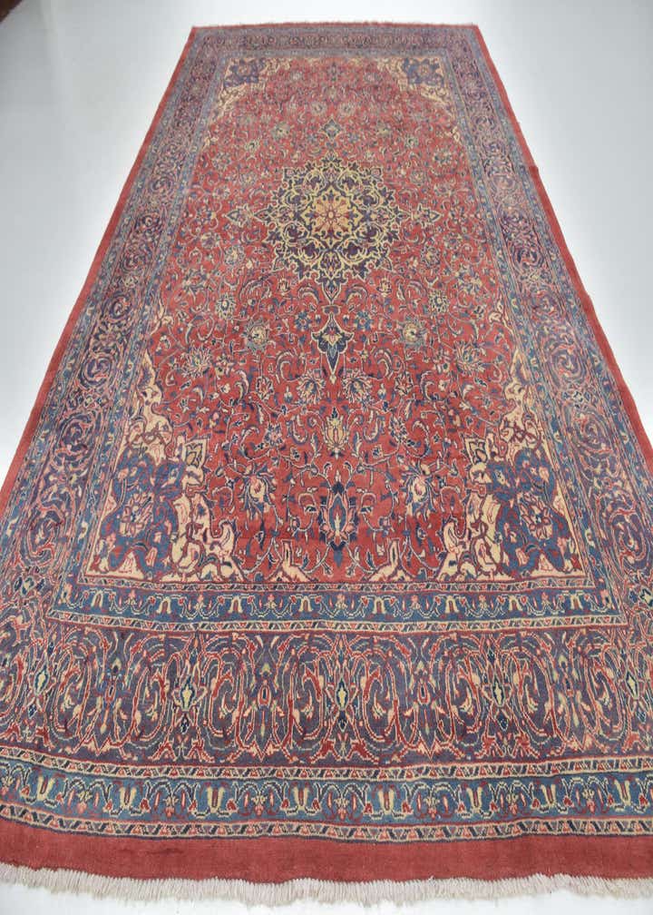 9' 8 x 13' 4 Hand Knotted Sarough Persian Wool Rug