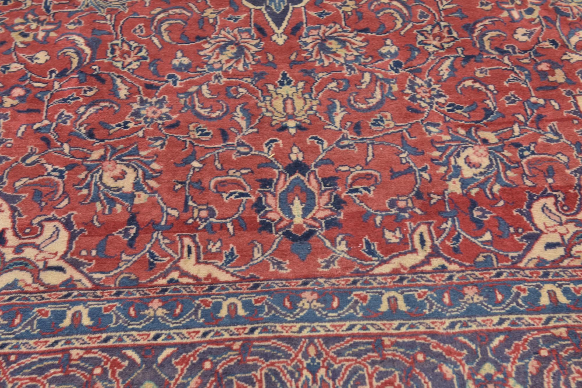 9' 8 x 13' 4 Hand Knotted Sarough Persian Wool Rug
