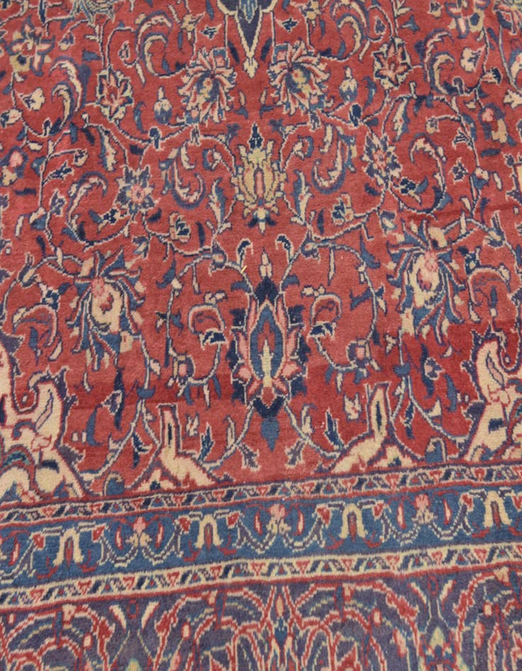 Detail image of 9' 8 x 13' 4 Hand Knotted Sarough Persian Wool Rug