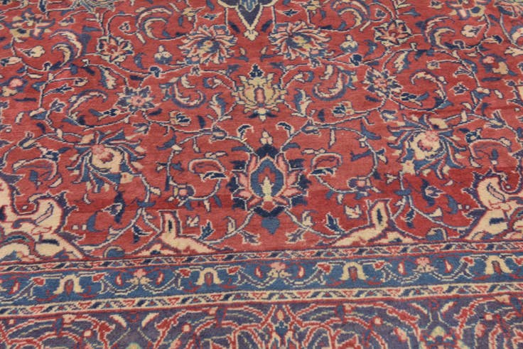 Detail image of 9' 8 x 13' 4 Hand Knotted Sarough Persian Wool Rug