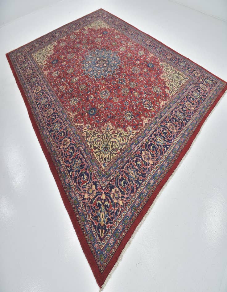 Detail image of 9' 8 x 13' Hand Knotted Sarough Persian Wool Rug