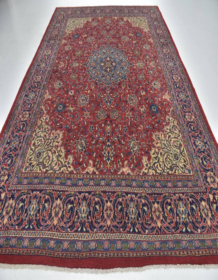 Detail image of 9' 8 x 13' Hand Knotted Sarough Persian Wool Rug