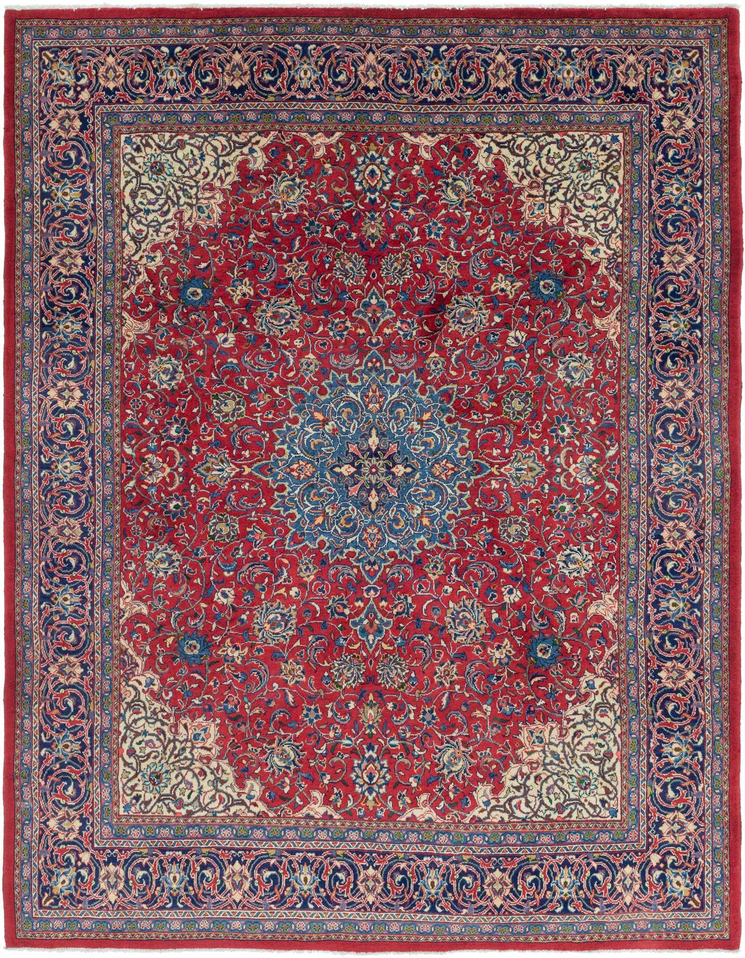 9' 8 x 13' Hand Knotted Sarough Persian Wool Rug