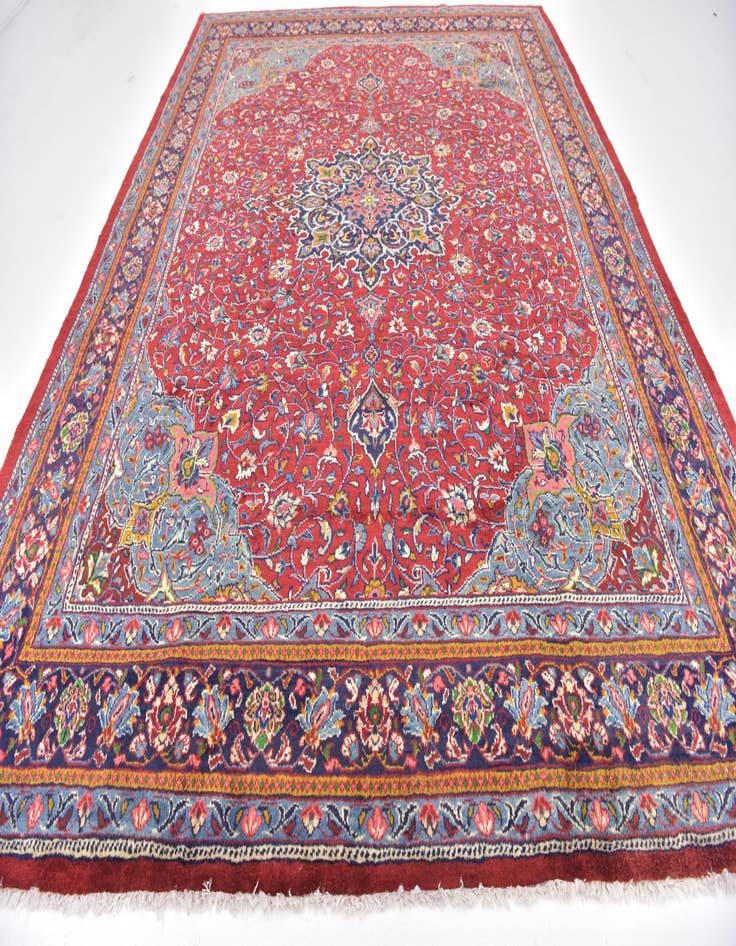 Detail image of 10' x 13' 3 Hand Knotted Sarough Persian Wool Rug