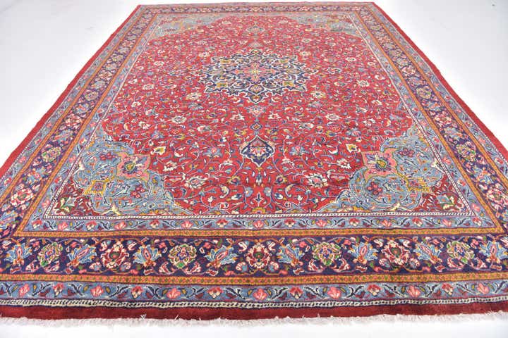 10' x 13' 3 Hand Knotted Sarough Persian Wool Rug