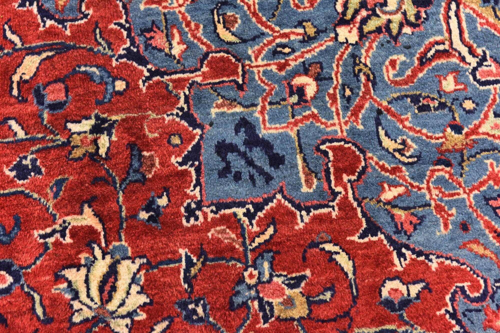 9' 9 x 13' Hand Knotted Sarough Persian Wool Rug
