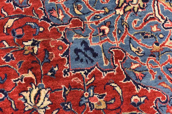 9' 9 x 13' Hand Knotted Sarough Persian Wool Rug