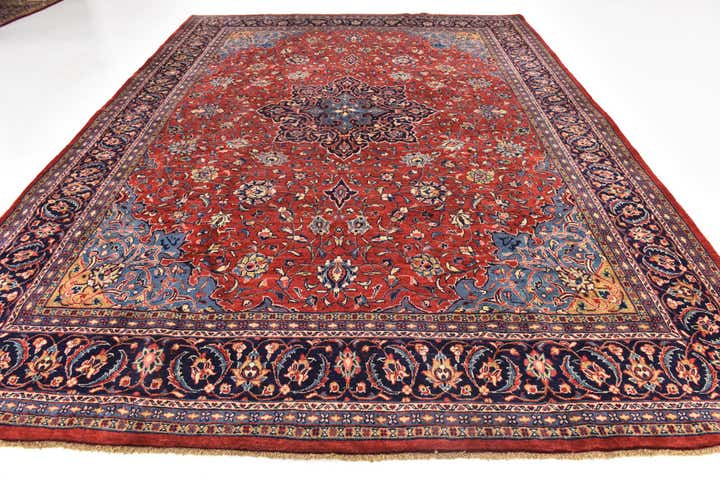 9' 9 x 13' Hand Knotted Sarough Persian Wool Rug