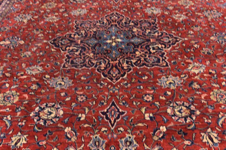 9' 9 x 13' Hand Knotted Sarough Persian Wool Rug