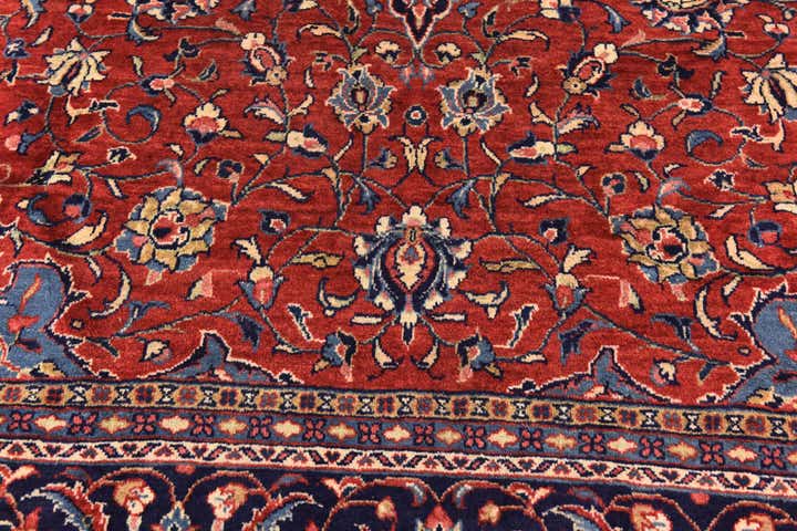 9' 9 x 13' Hand Knotted Sarough Persian Wool Rug