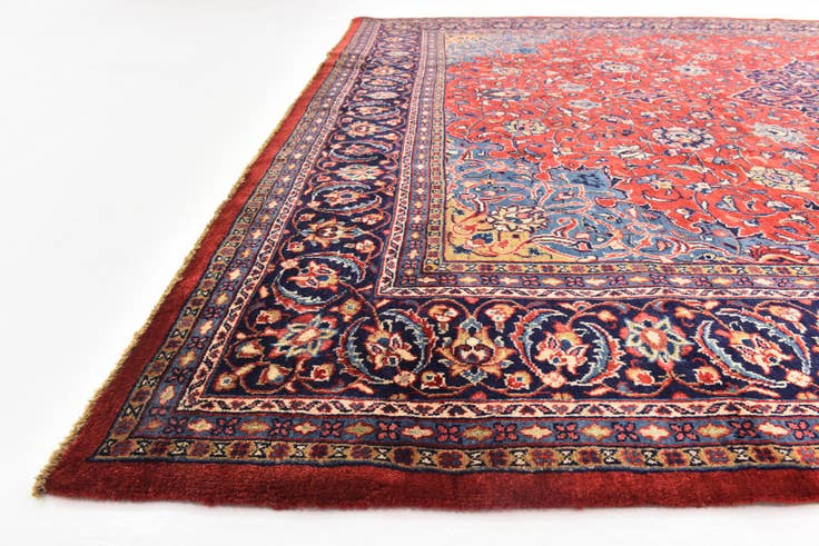 Detail image of 9' 9 x 13' Hand Knotted Sarough Persian Wool Rug