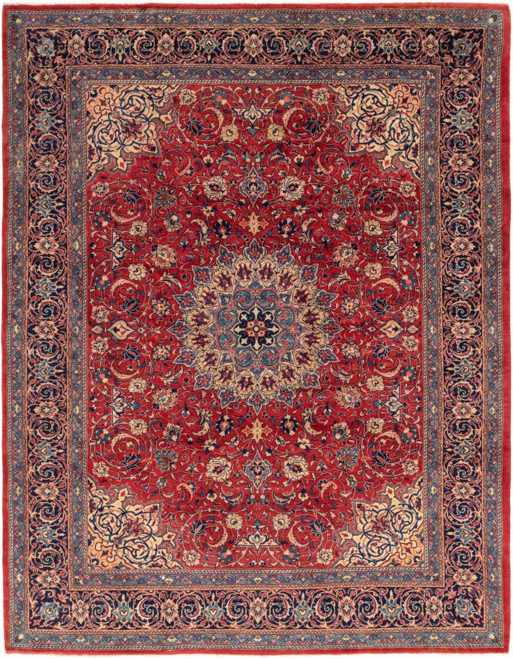 Detail image of 9' 10 x 13' 2 Hand Knotted Sarough Persian Wool Rug
